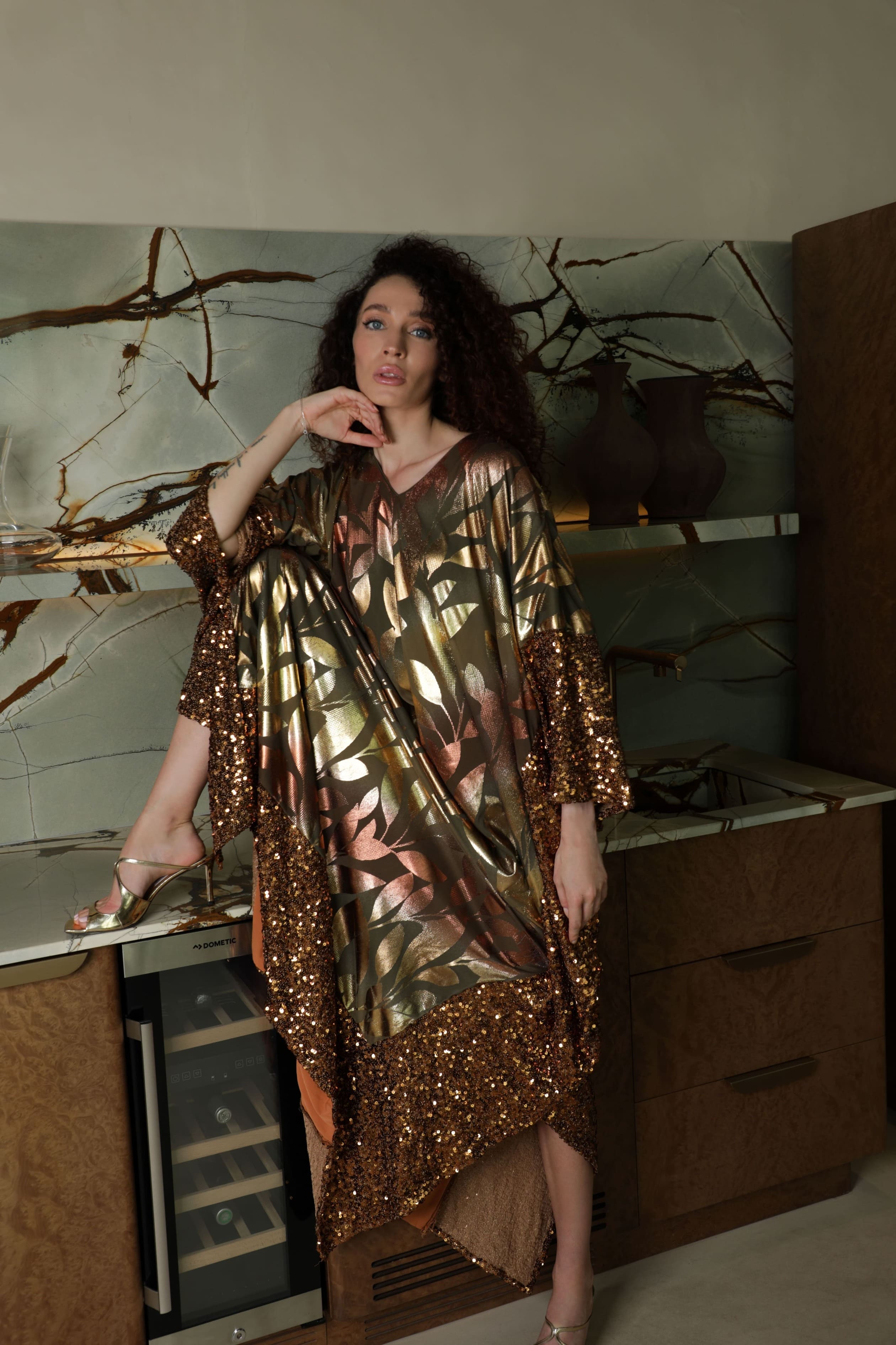 Tropical Kaftan Bronze