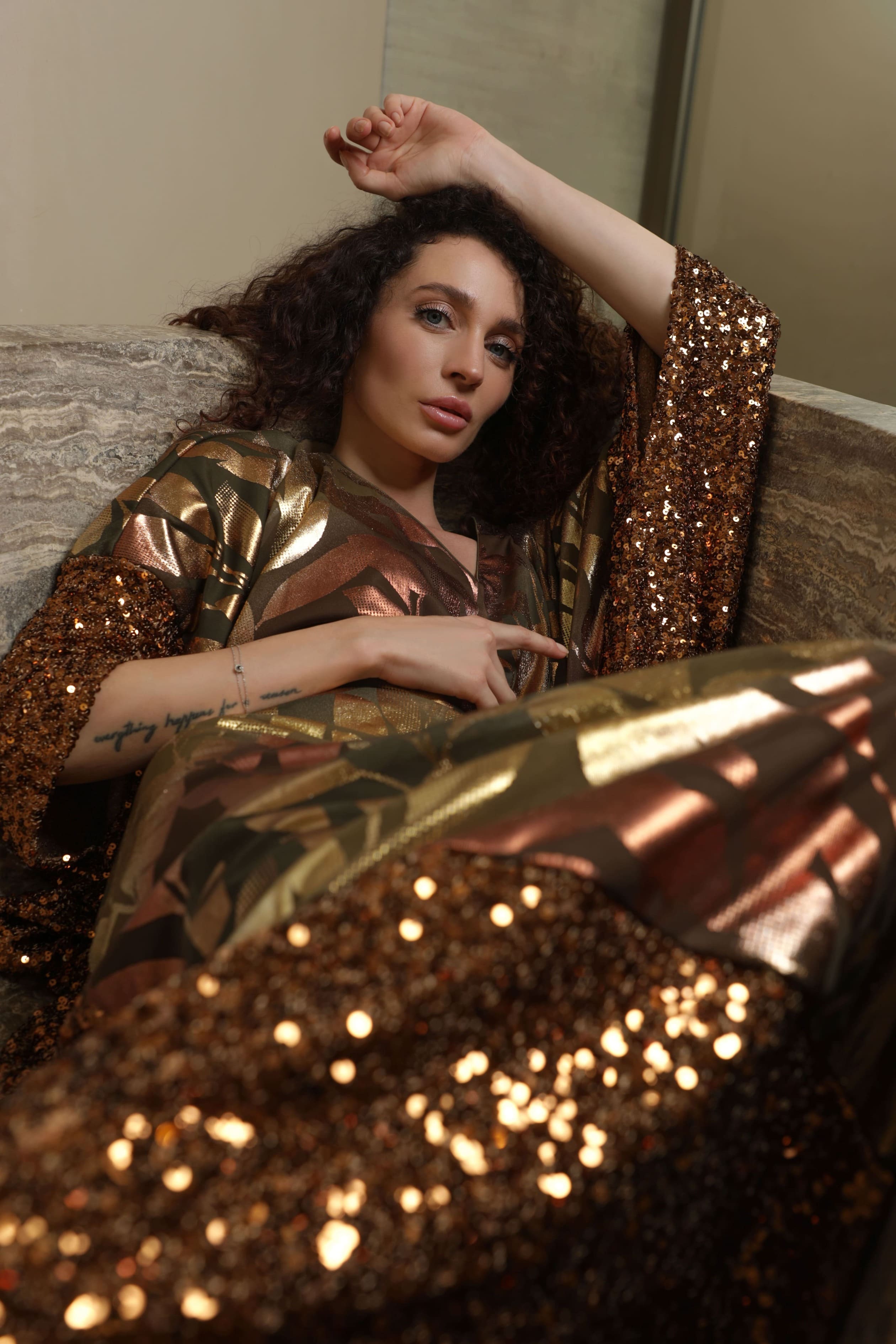 Tropical Kaftan Bronze