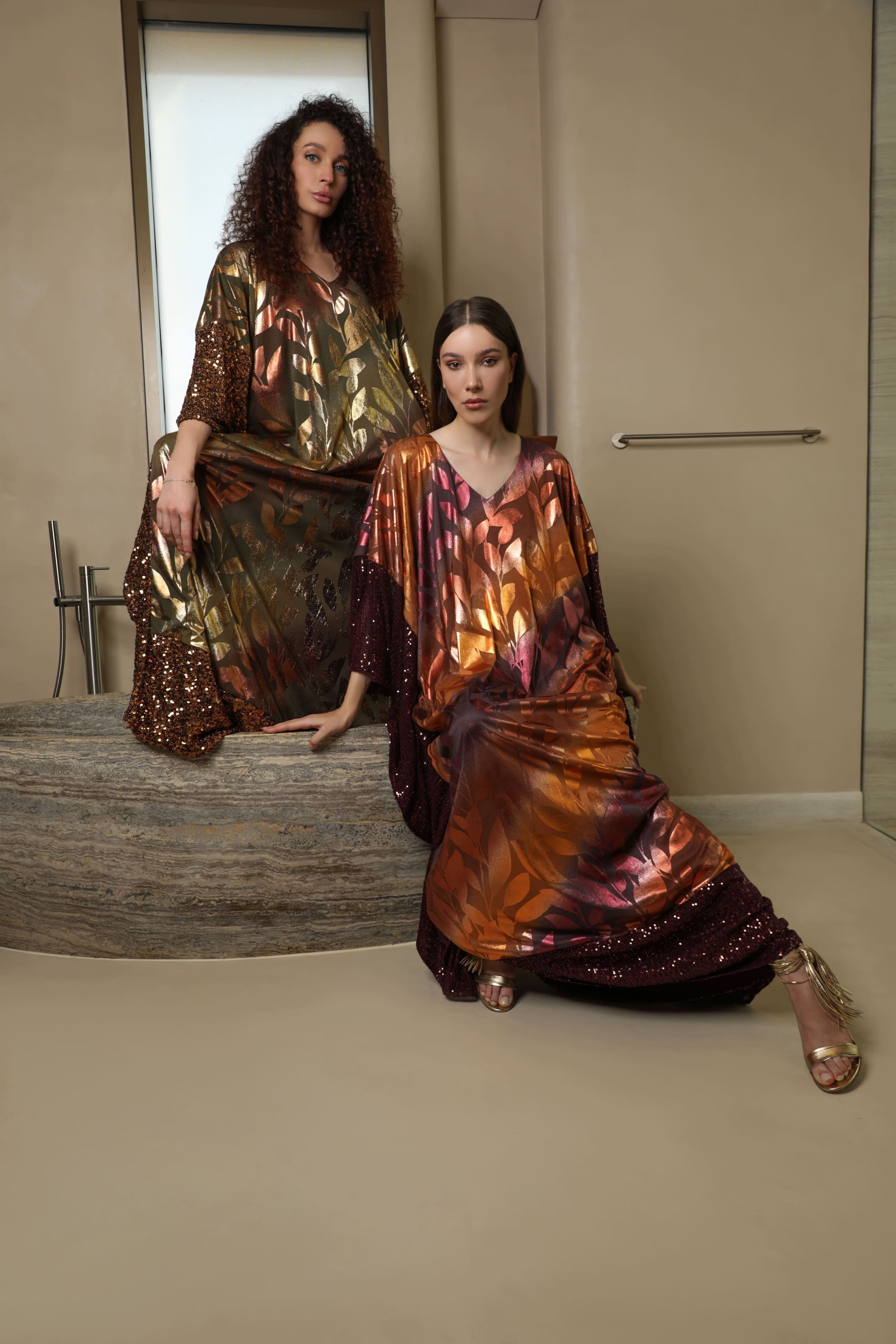 Tropical Kaftan Mauve