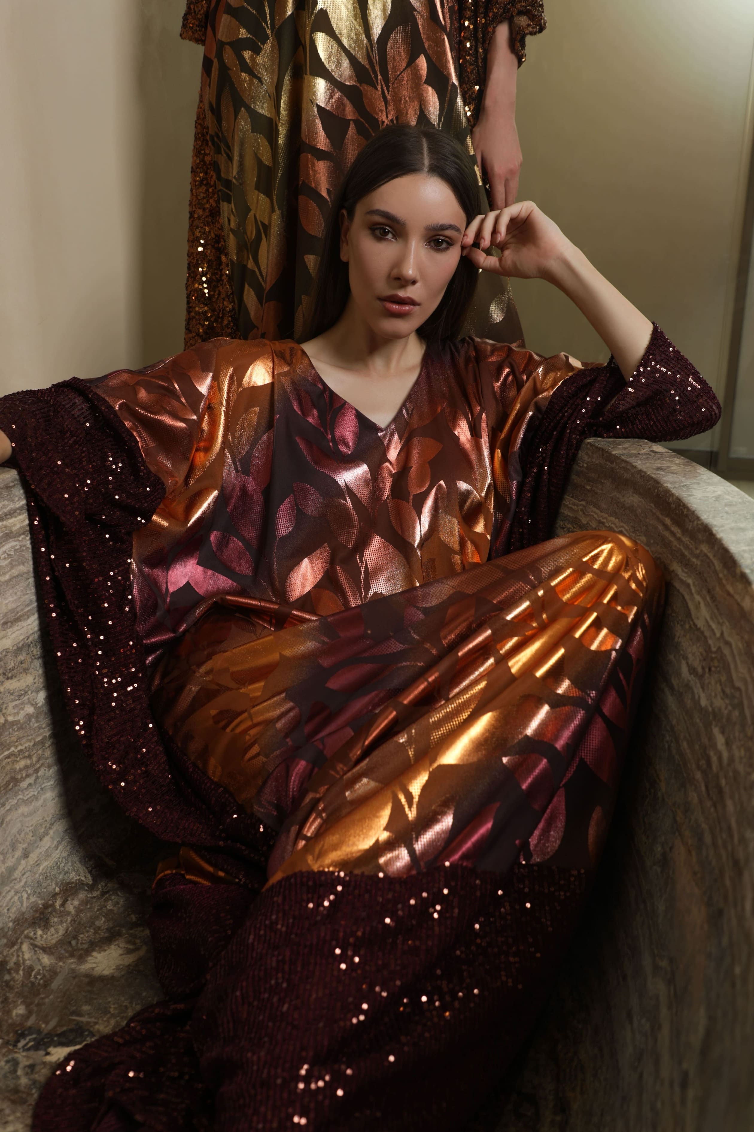 Tropical Kaftan Mauve