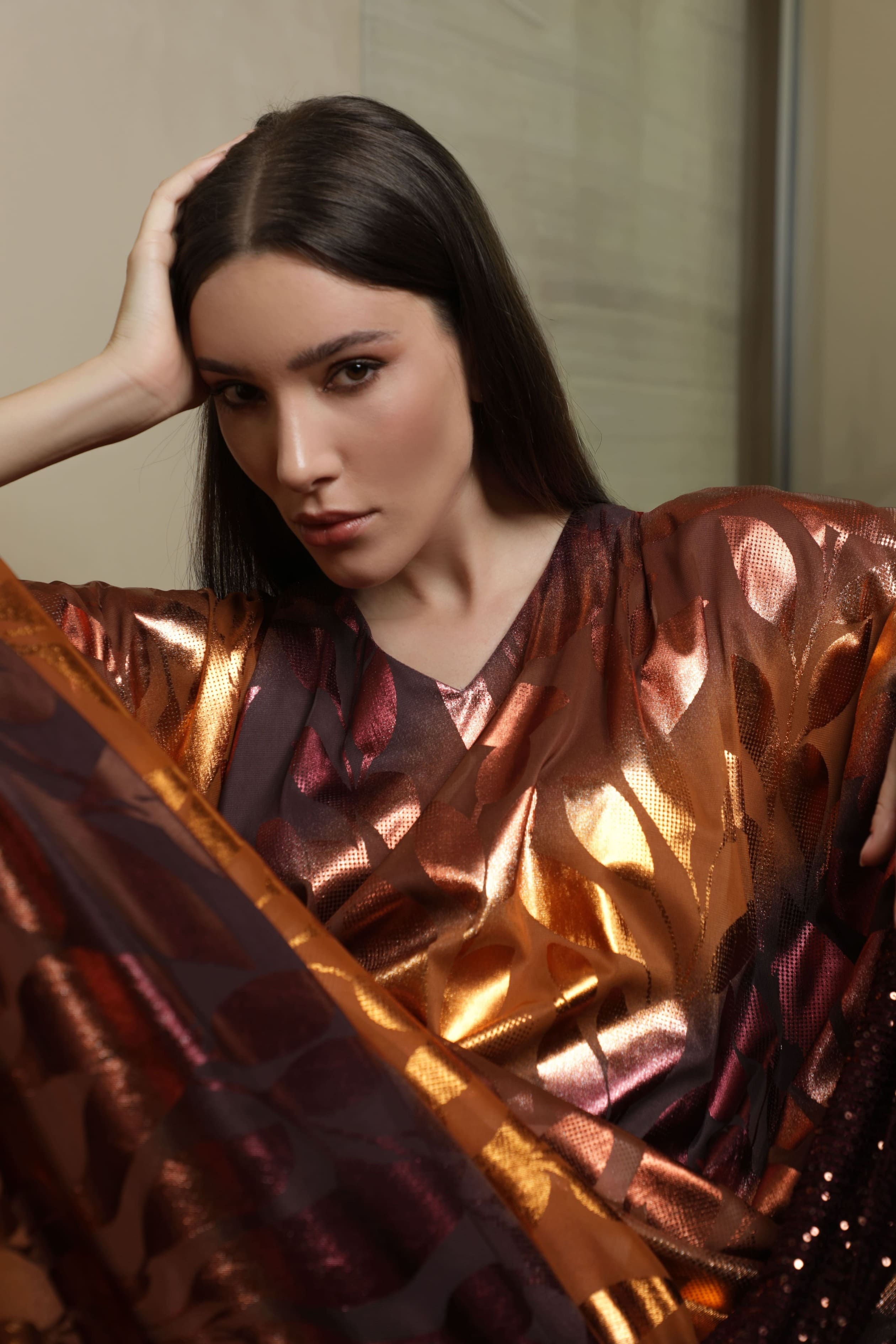 Tropical Kaftan Mauve