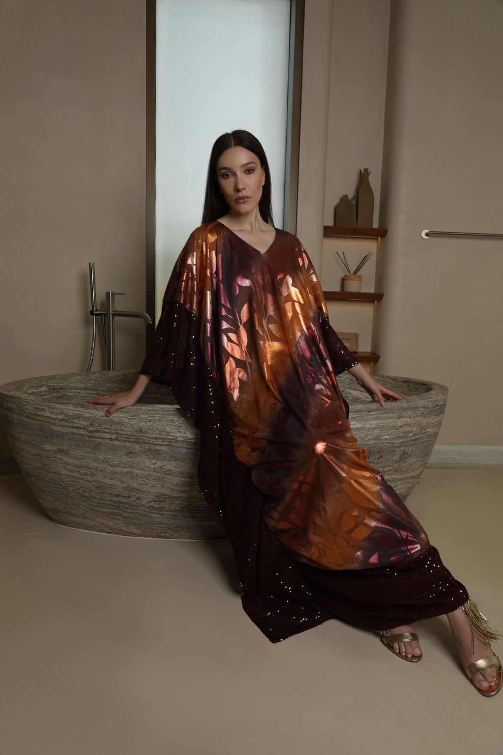 Tropical Kaftan Mauve