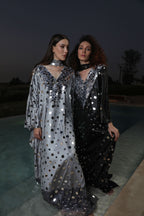 Polka Dot Kaftan With Scarf