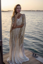 Empress kaftan Sunset. Sequins. Stillness.