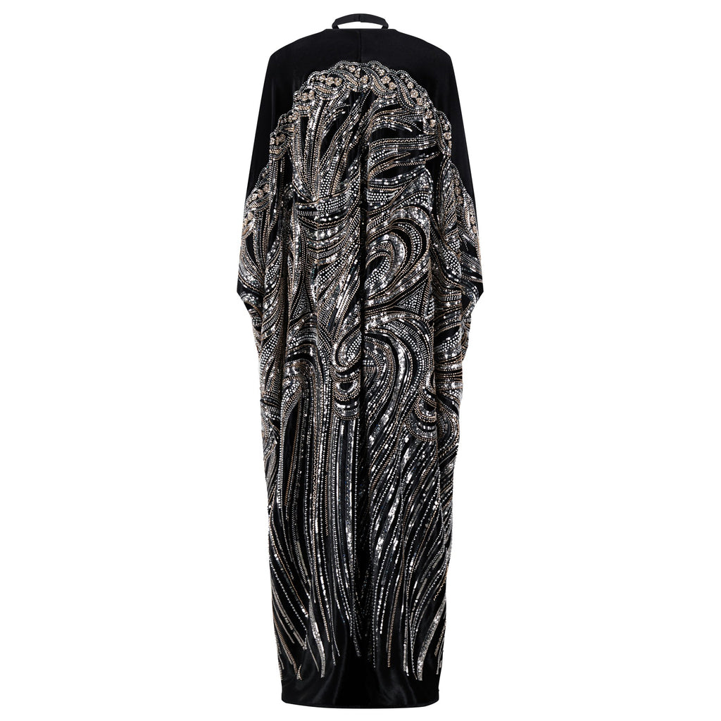 The Empress Kaftan - Black & Silver