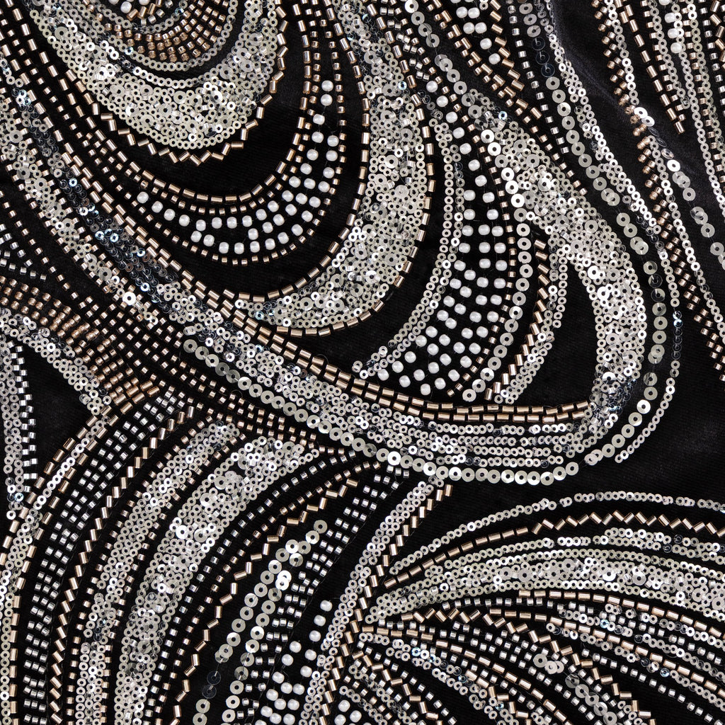 The Empress Kaftan - Black & Silver
