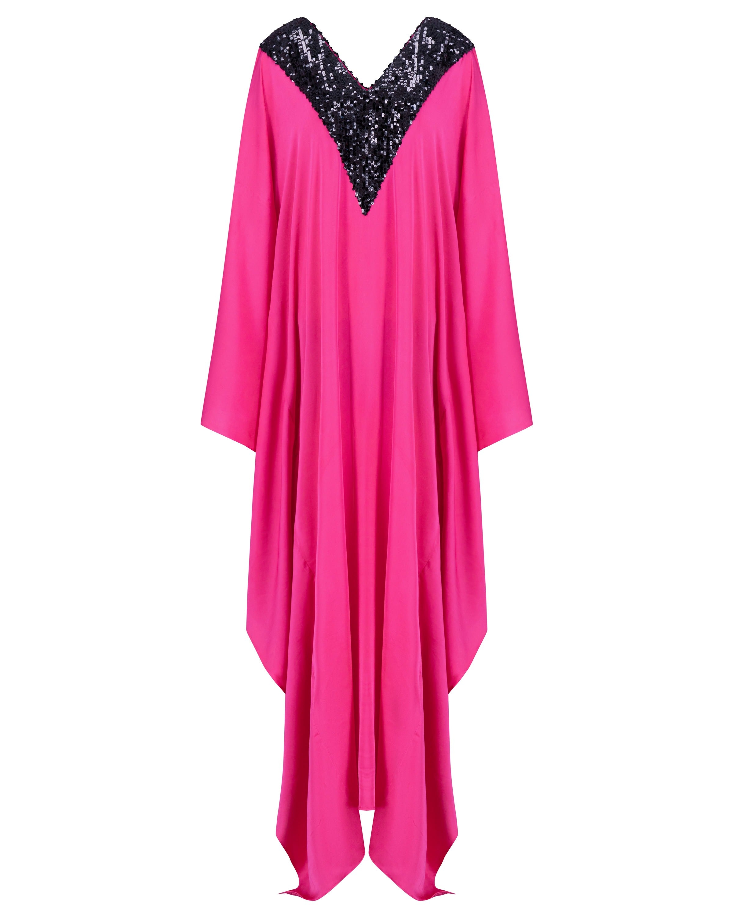 HER Kaftan - Pink and Black Sequin
