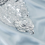 Her Kaftan Sky Blue And Silver Sequin