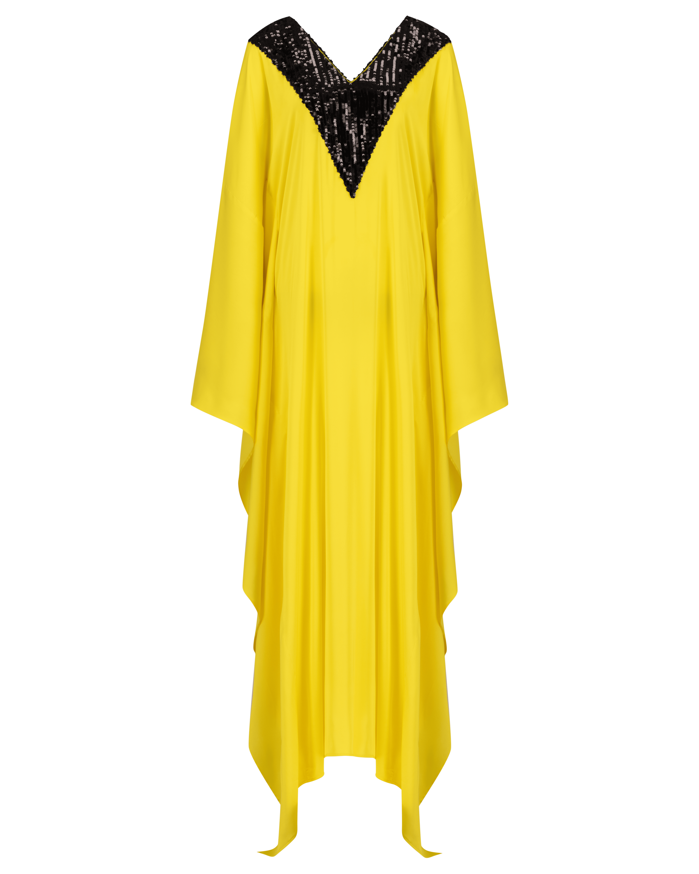 HER Kaftan - Yellow and Black Sequin