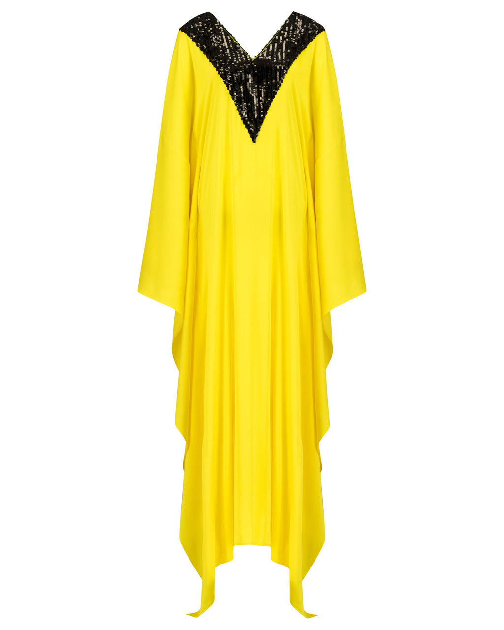 HER Kaftan - Yellow and Black Sequin