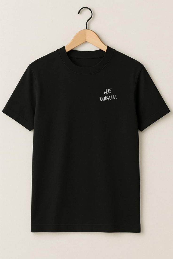 HE DUBAI’N T-Shirt Discreet - Black and Silver