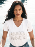 QUEEN DUBAI’N T-Shirt - White and Silver