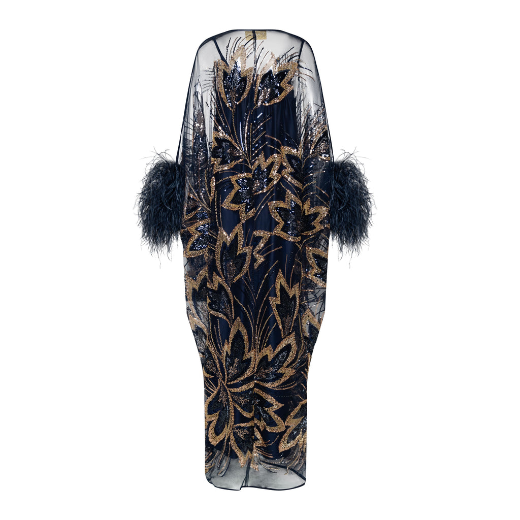 The Empress kaftan Blue and Gold