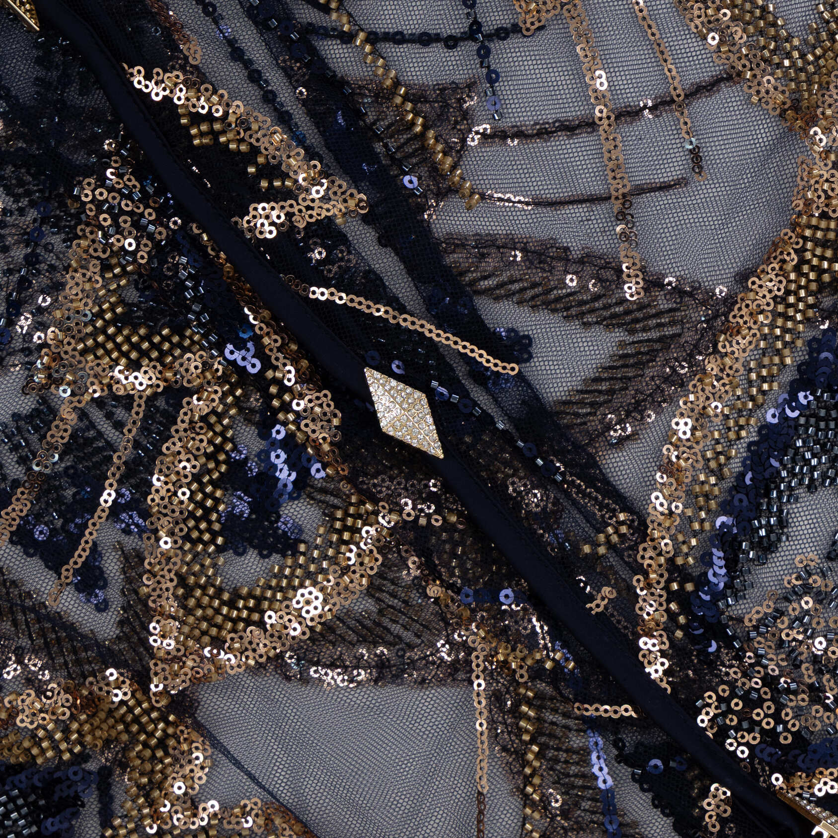 The Empress kaftan Blue and Gold