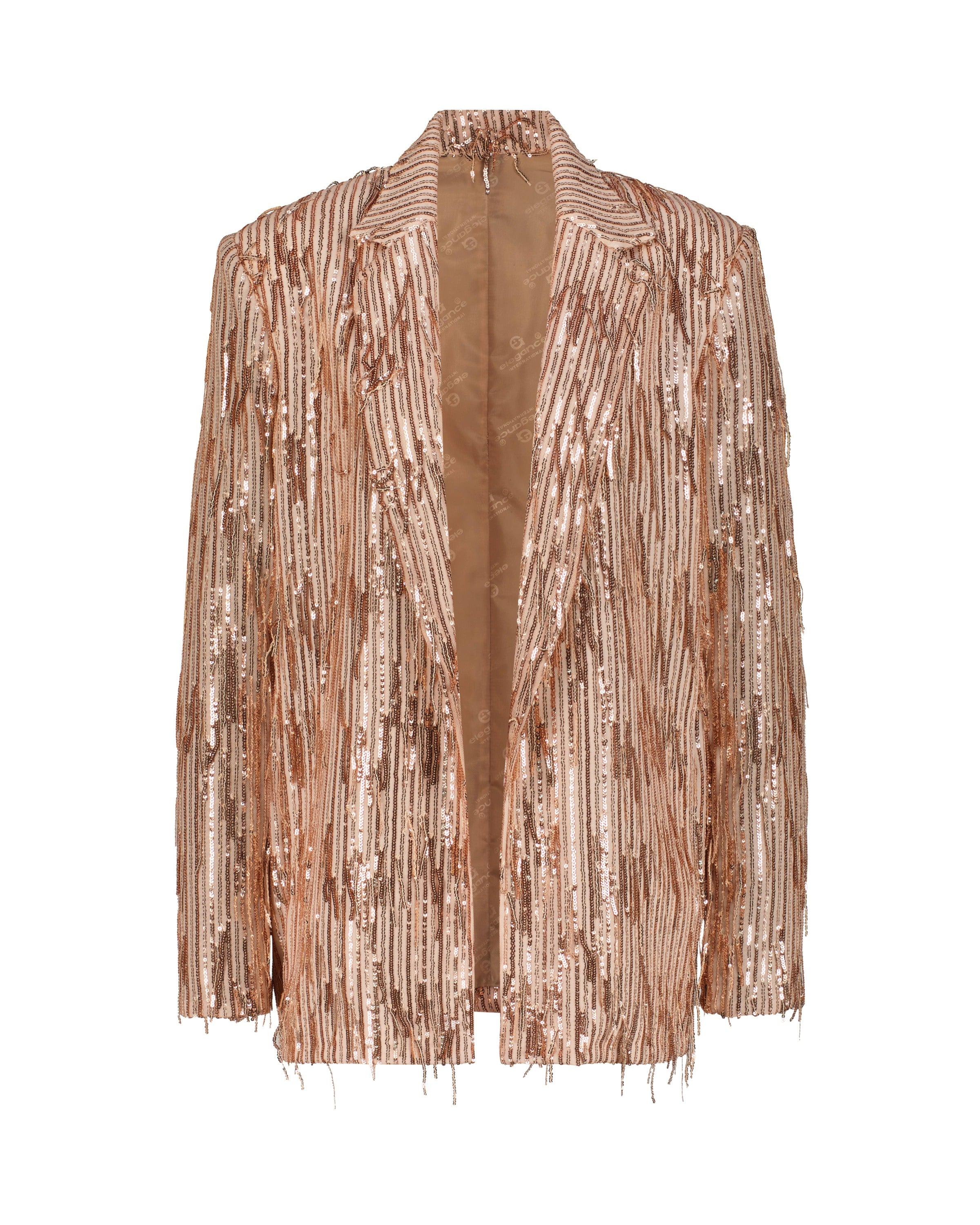 Bossy Tassel Blazer - Peach
