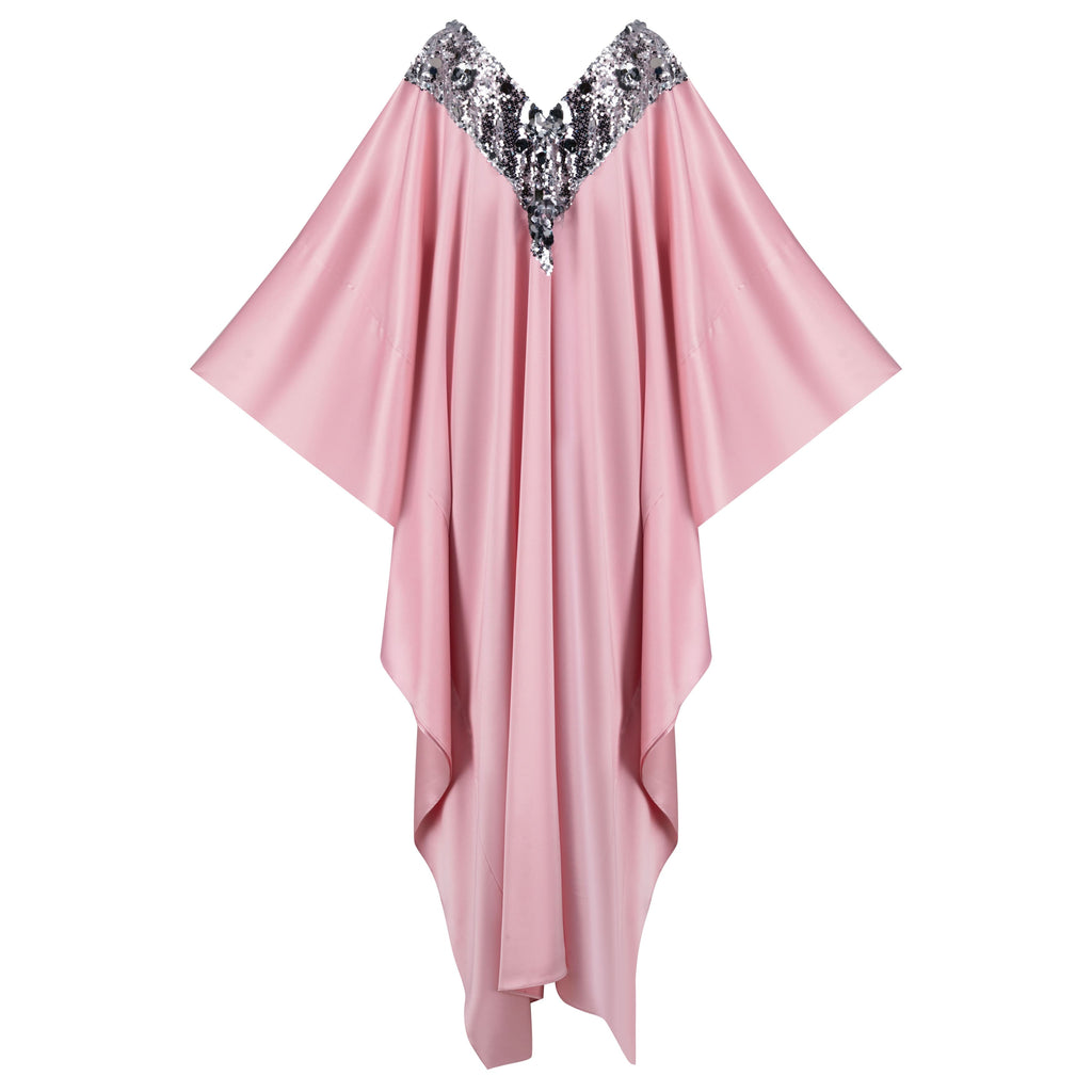 Her Kaftan - Pink and Silver Sequin