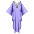 Her Kaftan lilac And Silver Sequin