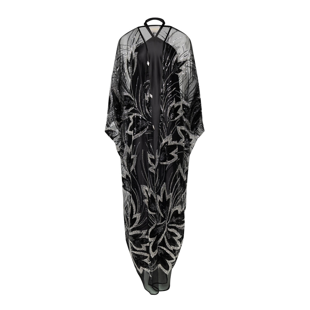 The Empress kaftan Black and Silver