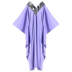 Her Kaftan lilac And Silver Sequin
