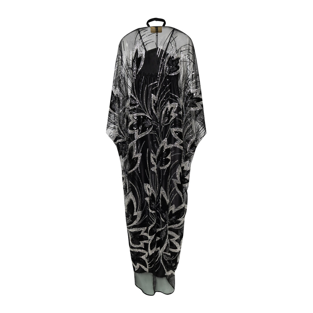 The Empress kaftan Black and Silver