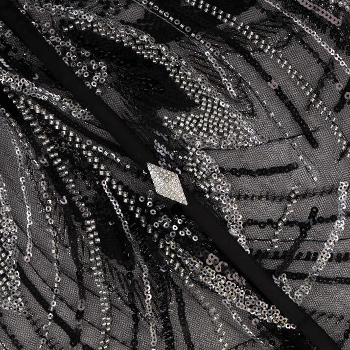 The Empress kaftan Black and Silver