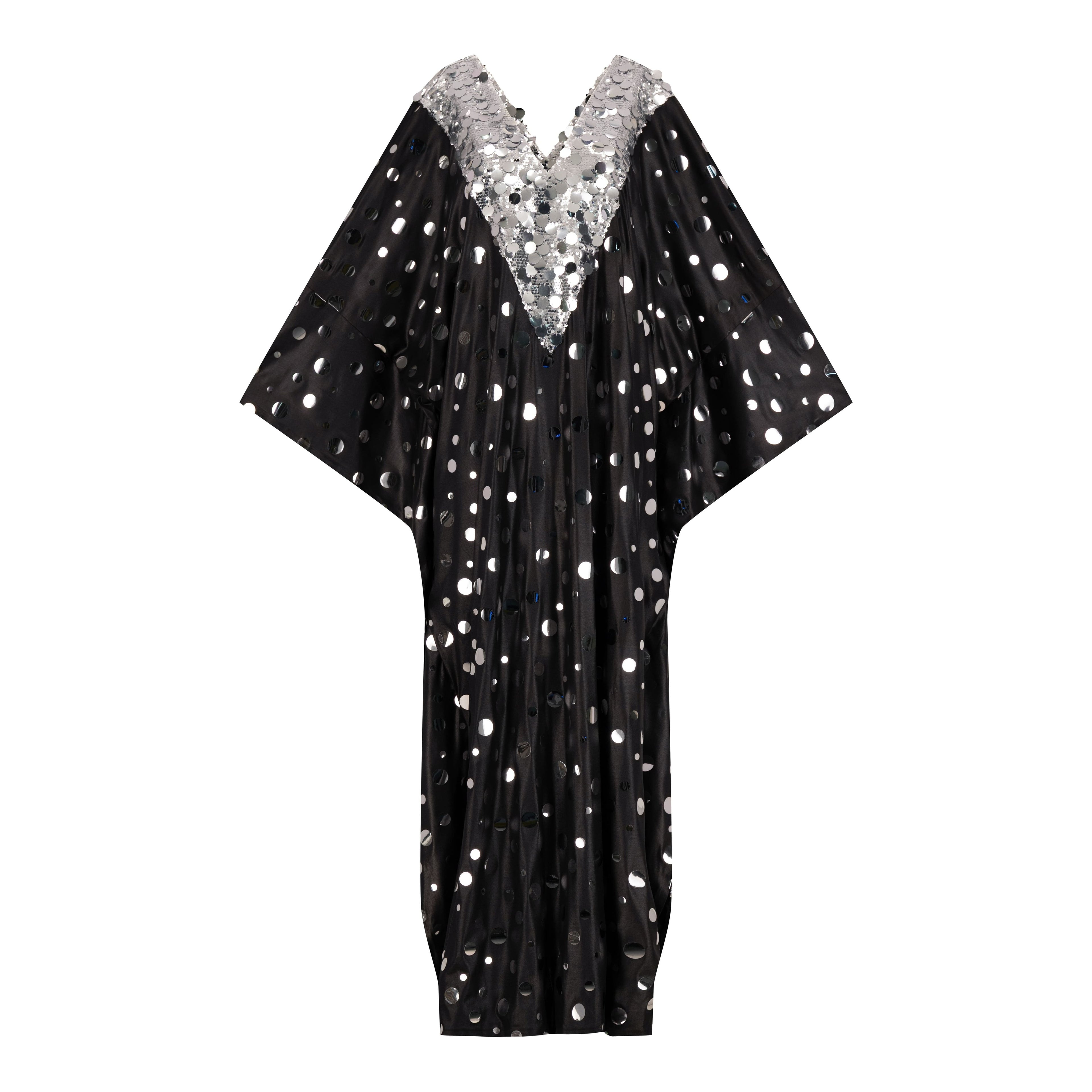 Polka Dot Kaftan With Scarf