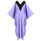 Her Kaftan lilac And Black Sequin