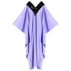 Her Kaftan lilac And Black Sequin