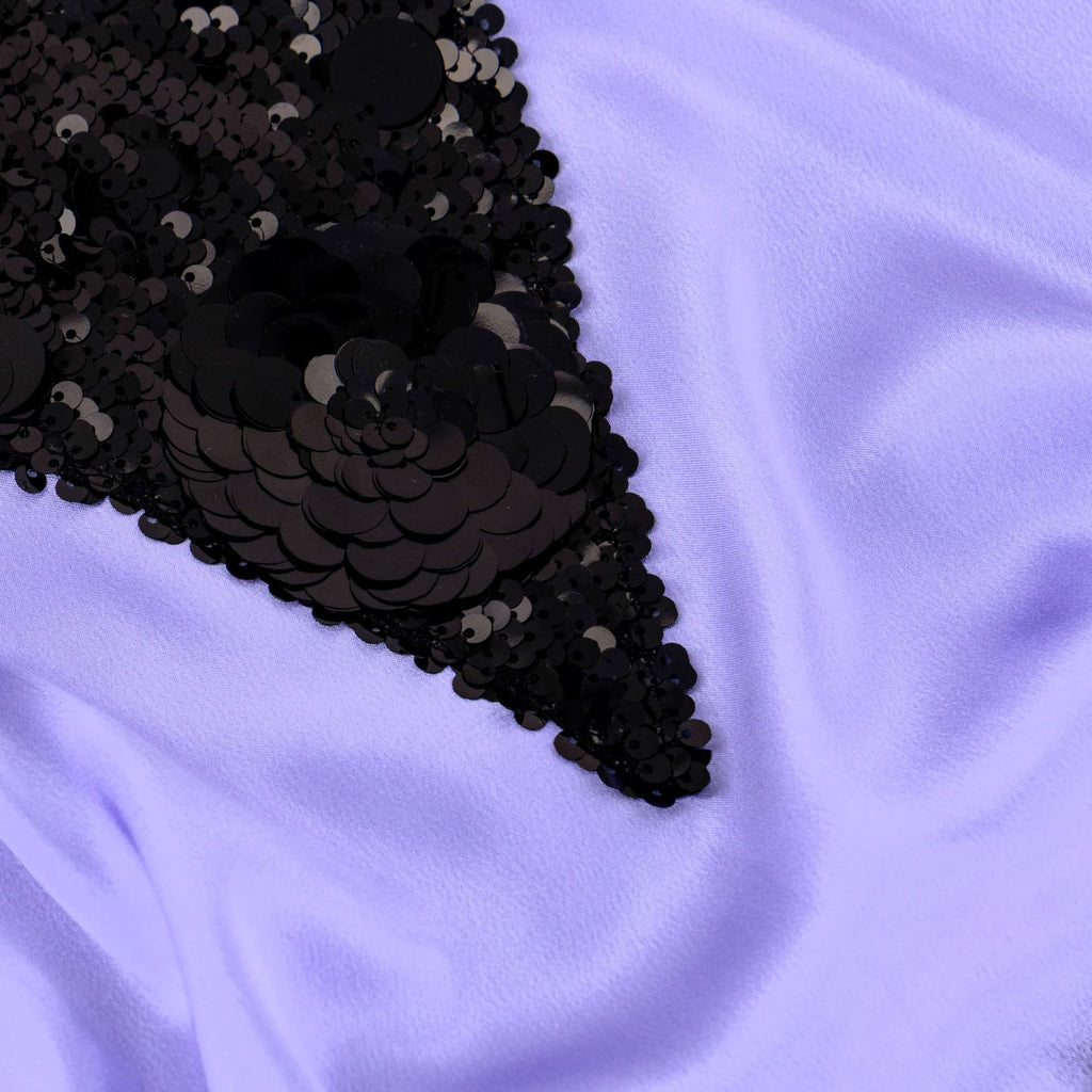 Her Kaftan lilac And Black Sequin