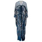 The Empress Kaftan - Teal, Silver and Gold