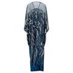 The Empress Kaftan - Teal, Silver and Gold