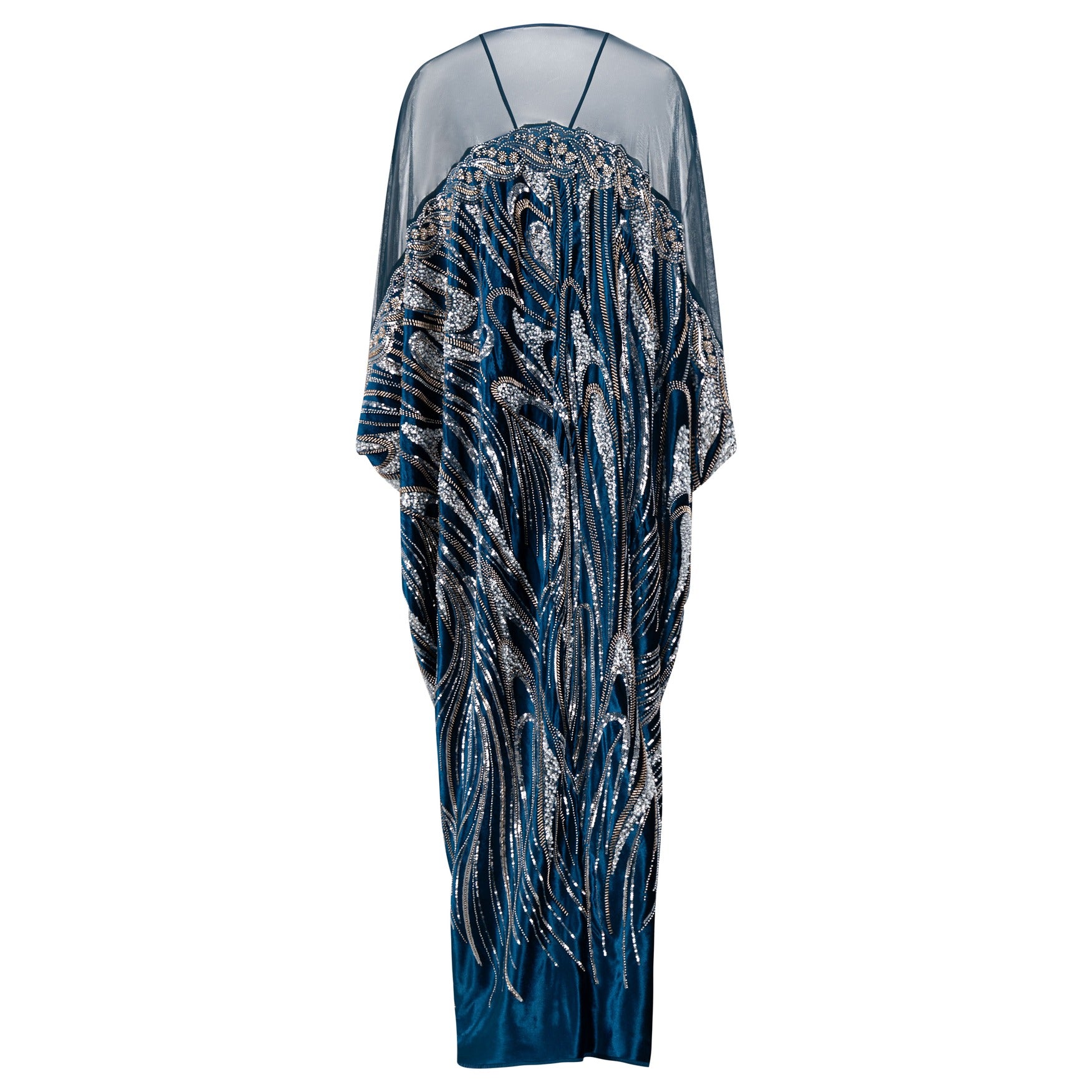 The Empress Kaftan - Teal, Silver and Gold