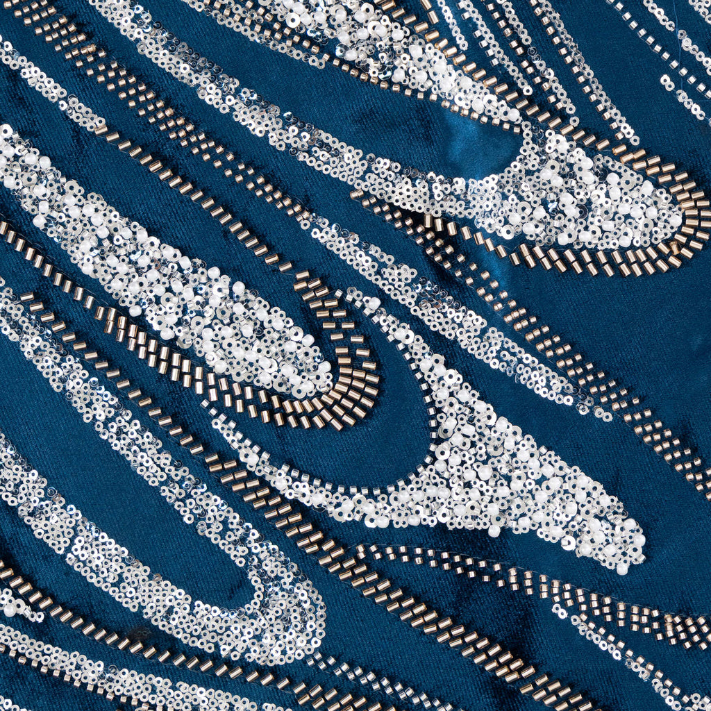 The Empress Kaftan - Teal, Silver and Gold