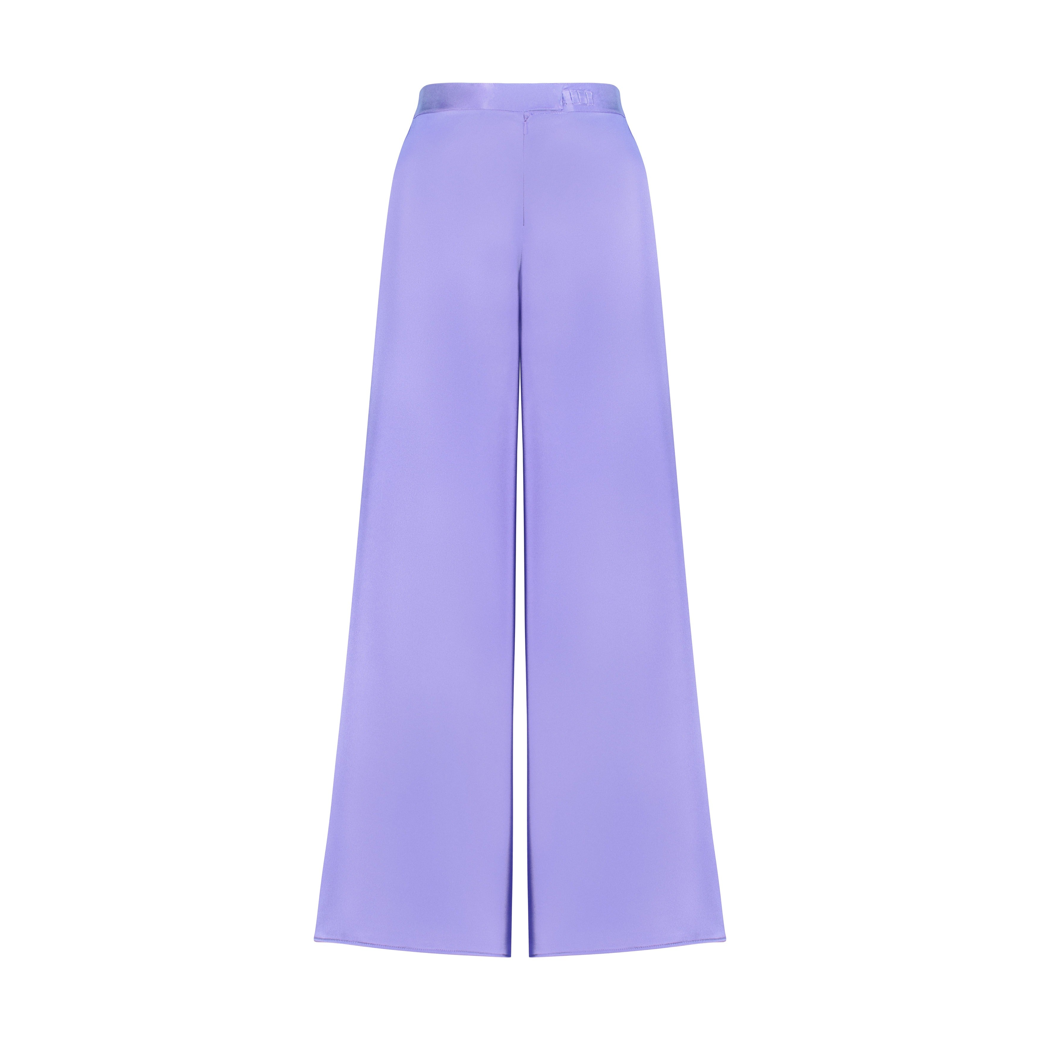 Bella Wide Leg Trousers - Lilac