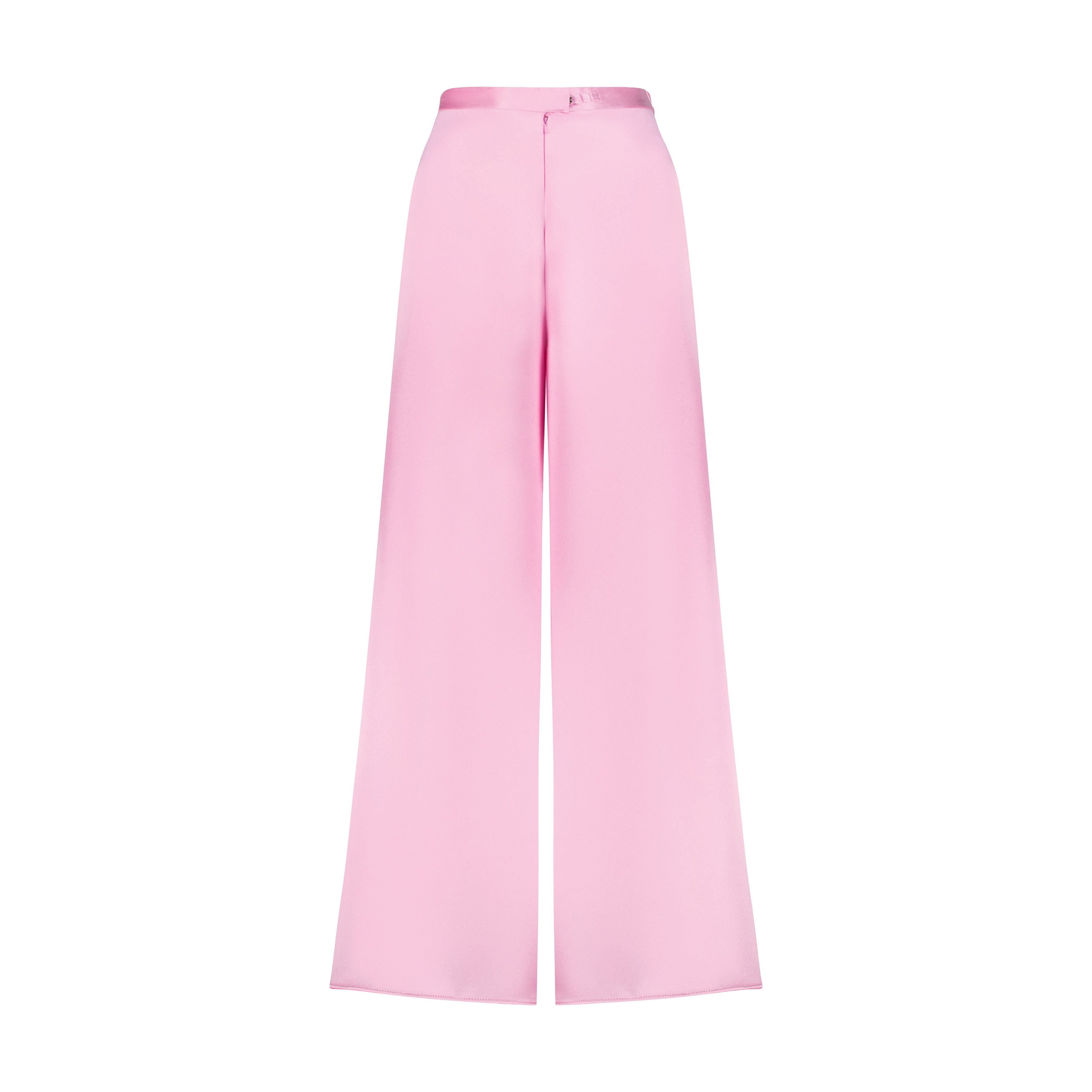 Bella Wide Leg Trousers - Baby Pink