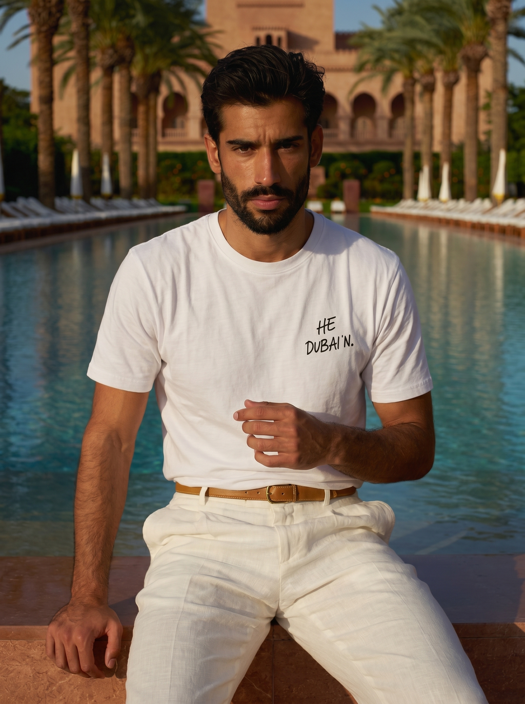 HE DUBAI’N T-Shirt Discreet - White and black