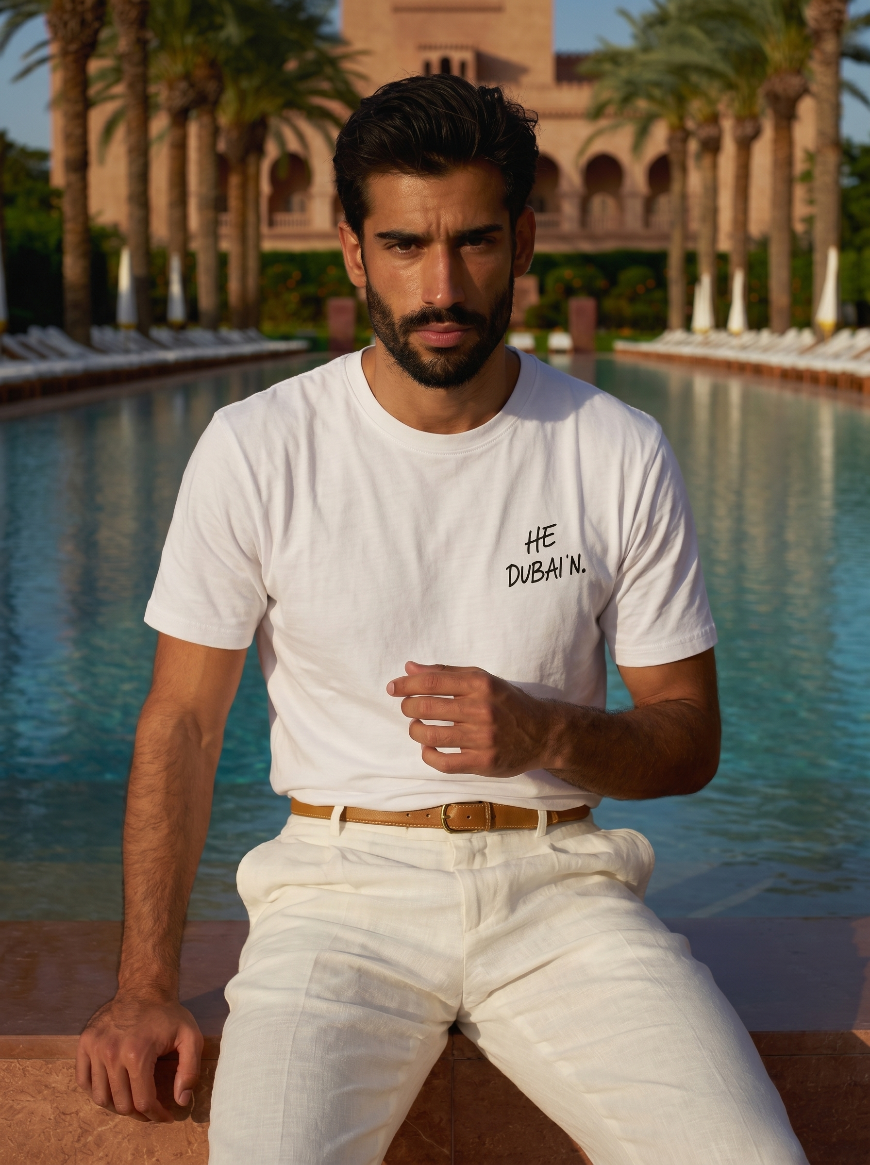 HE DUBAI’N T-Shirt Discreet - White and black