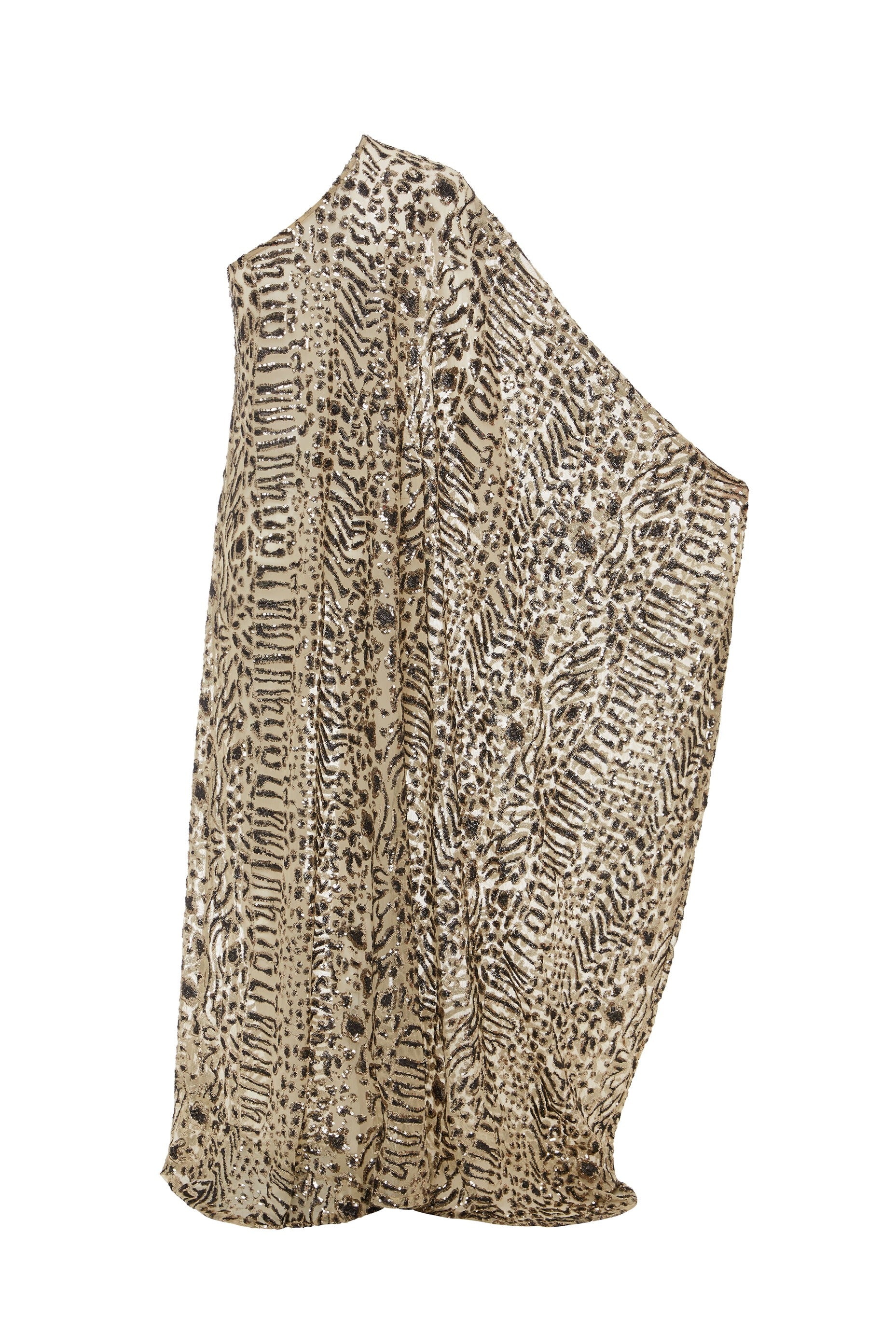 Majestic one shoulder - Golden Leopard Kaftan