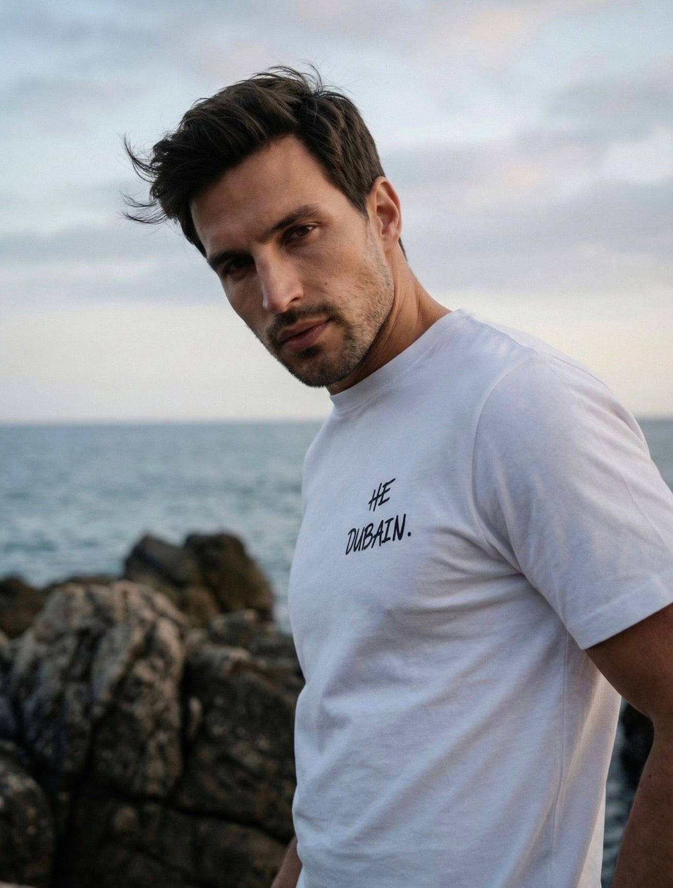 HE DUBAI’N T-Shirt Discreet - White and black