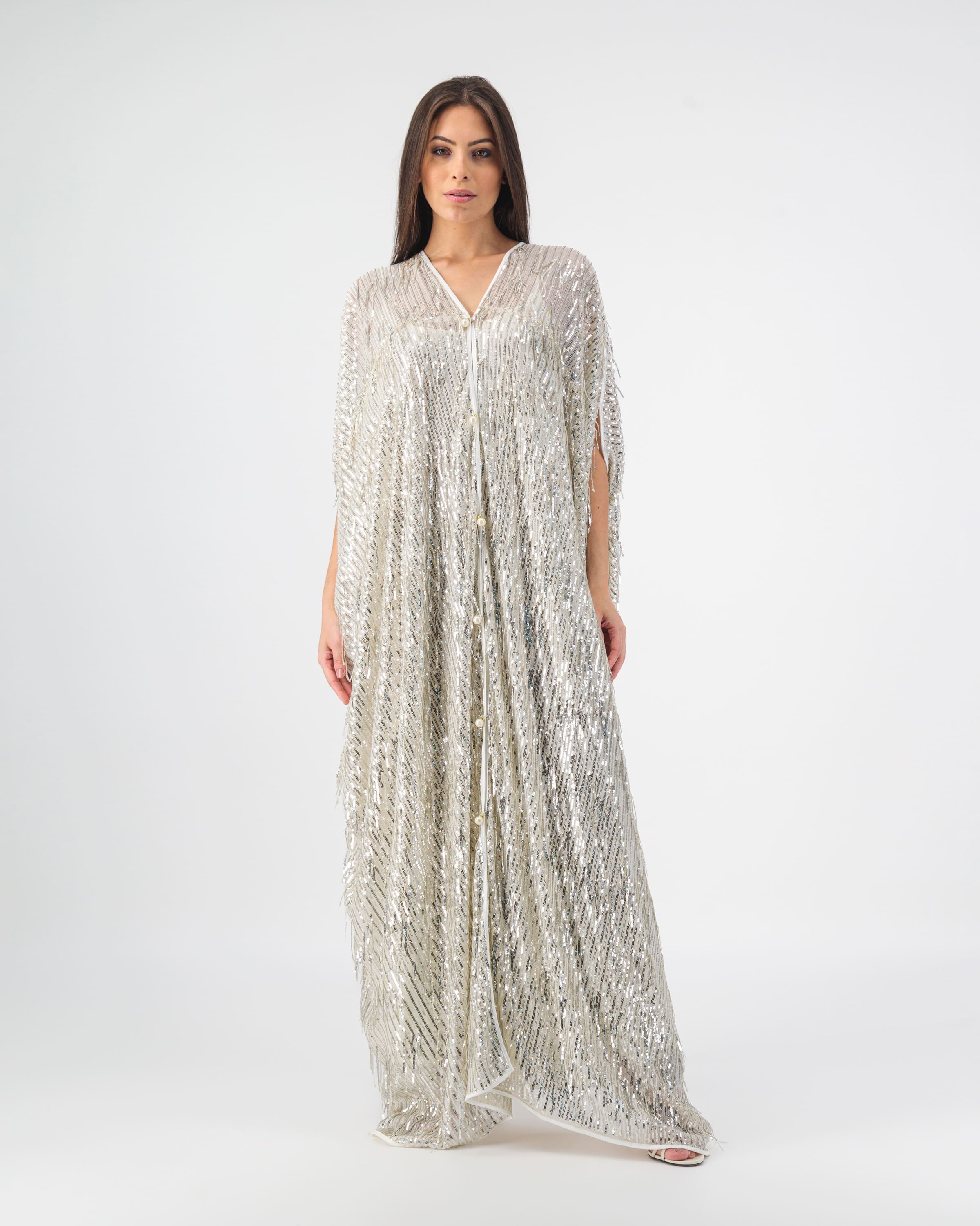 Empress kaftan - Tassel Liquid Gold in Motion
