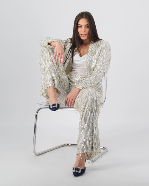 Bossy Tassel Blazer - Off white