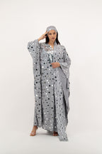 Polka Dot Kaftan With Scarf
