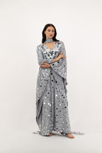 Polka Dot Kaftan With Scarf