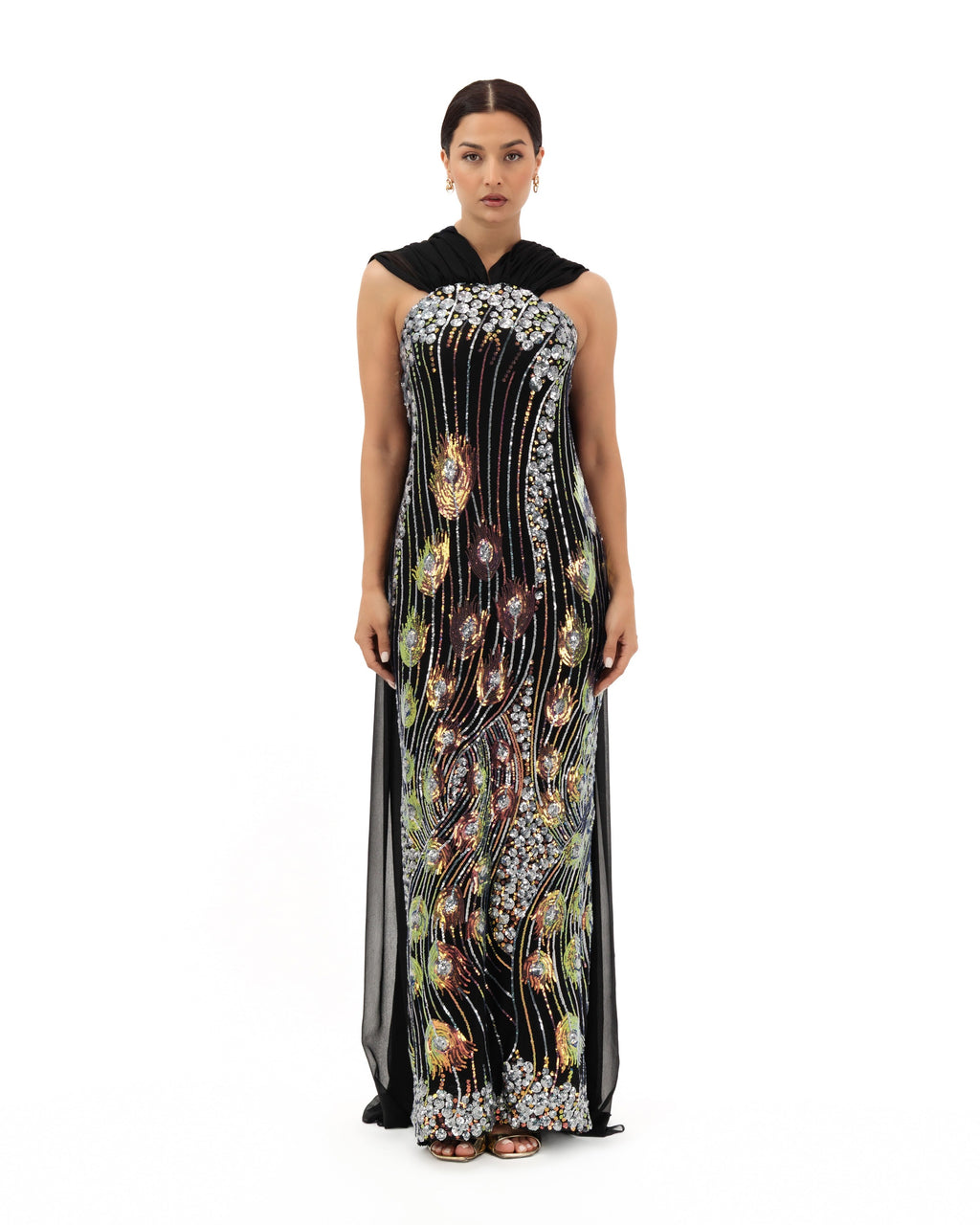Lady Peacock Maxi Dress