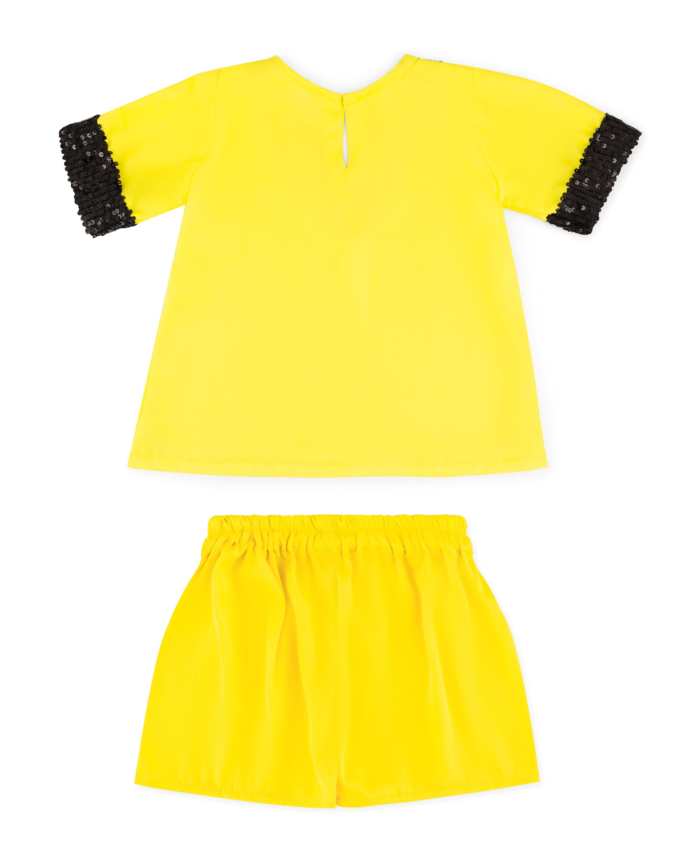 HER Shorts Set Girl - Yellow and Black Sequin