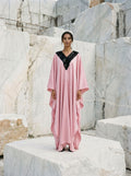 Her Kaftan - Baby Pink and Black Sequin