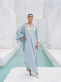 Her Kaftan Sky Blue And Silver Sequin
