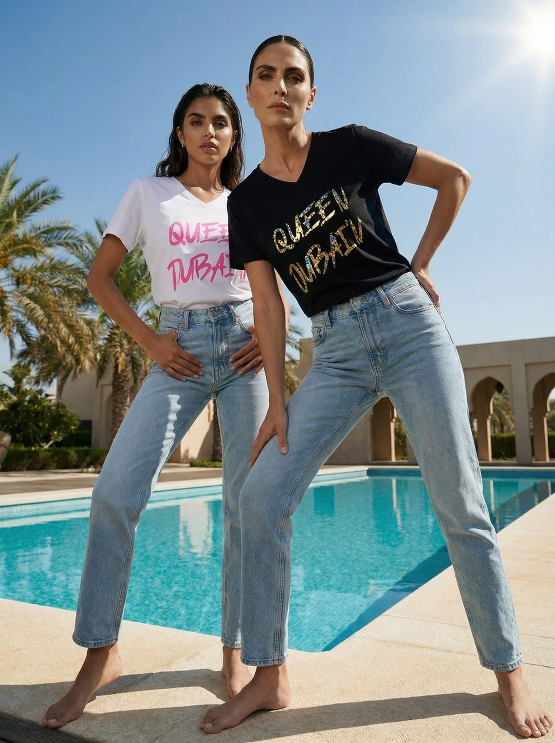 QUEEN DUBAI’N - Gold Hologram on Black