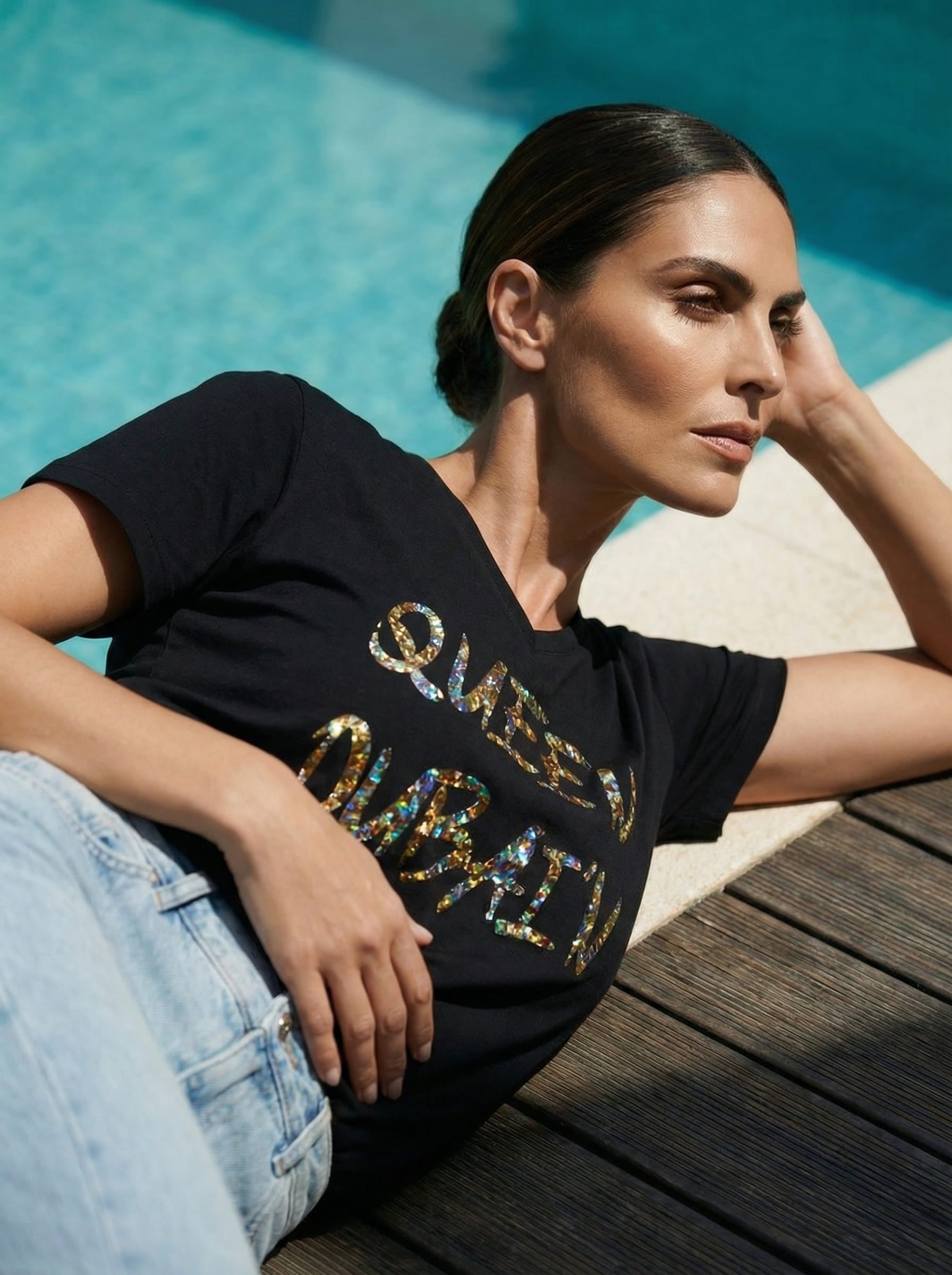 QUEEN DUBAI’N - Gold Hologram on Black