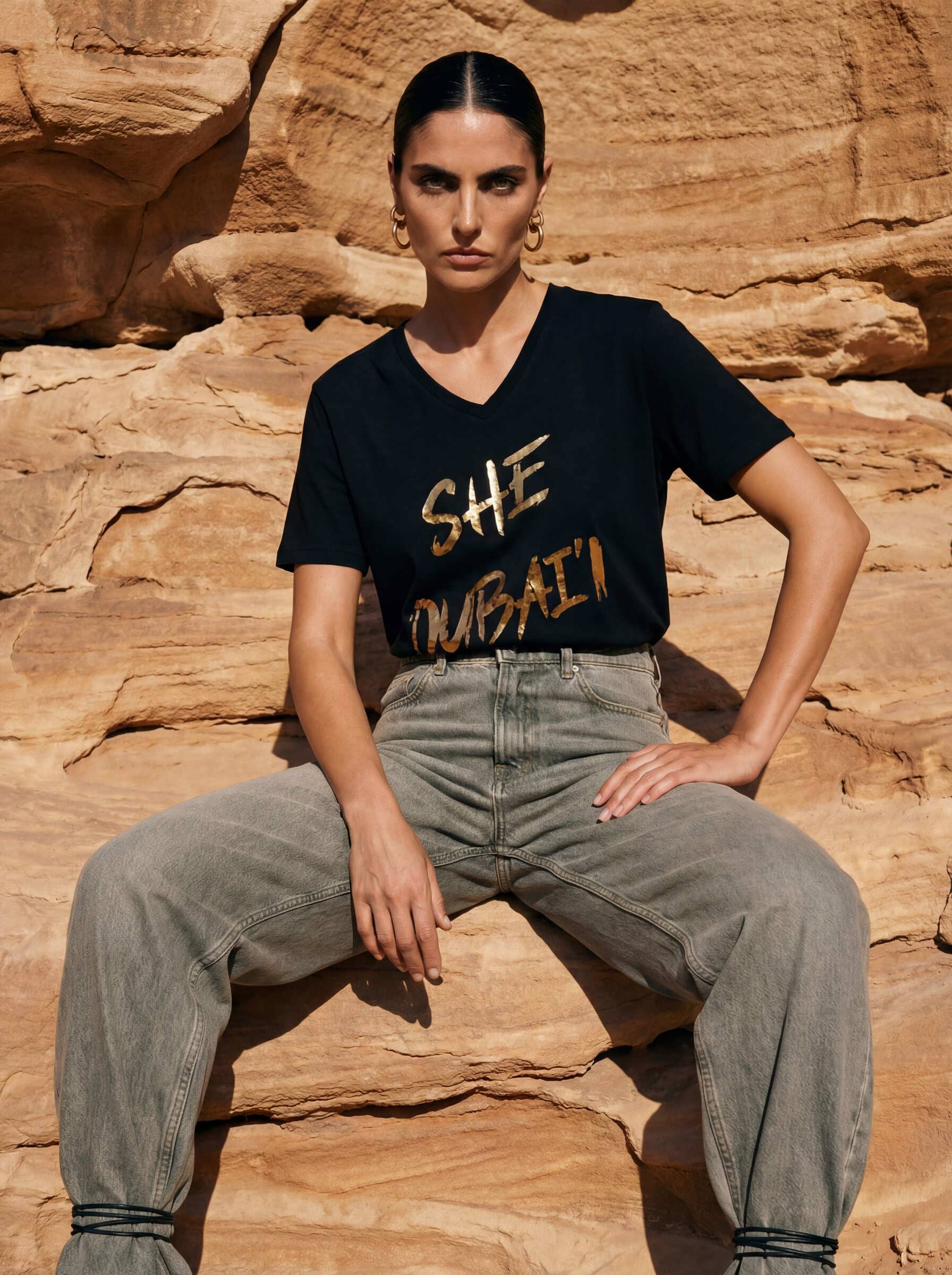 SHE DUBAI’N - Shiny Gold On Black